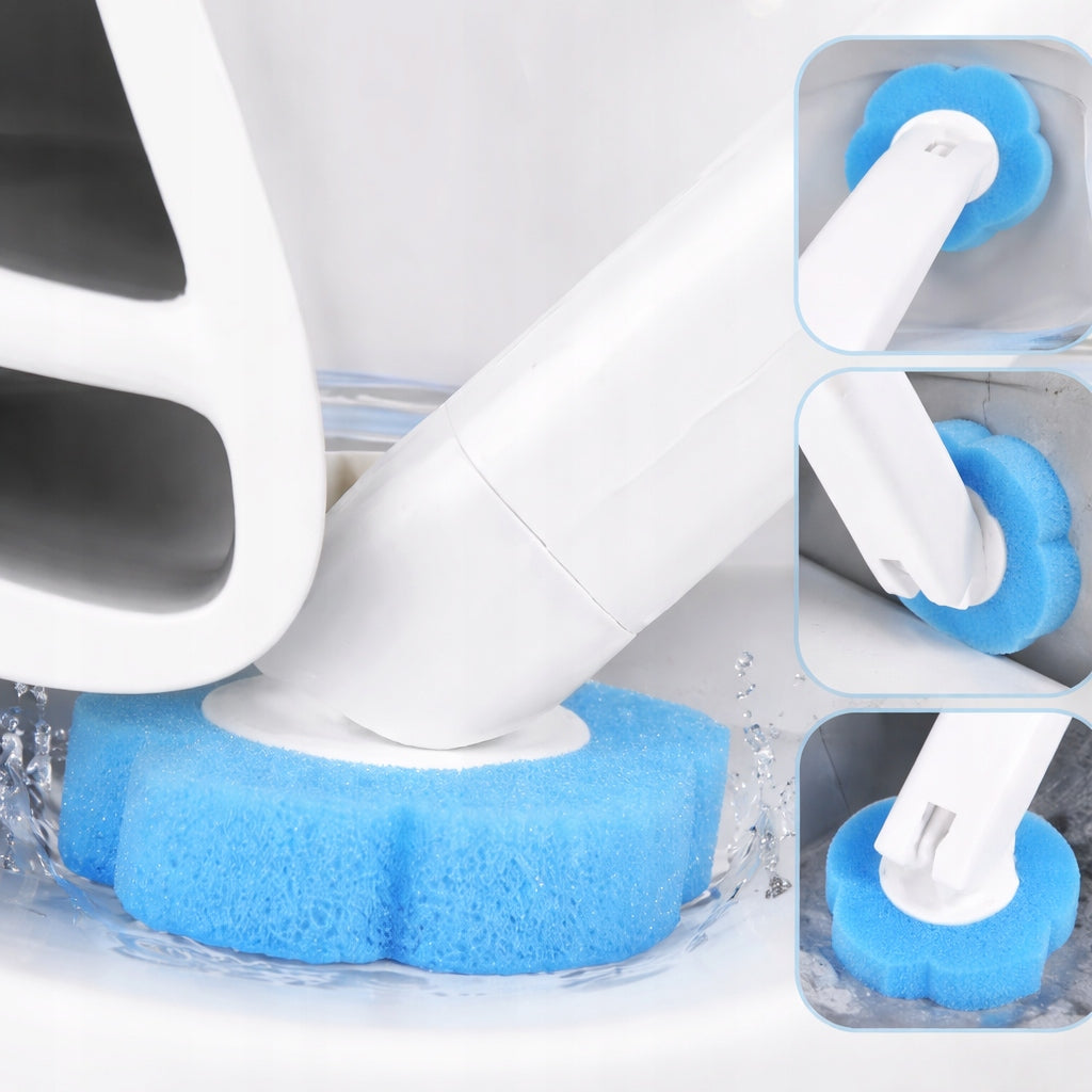 Antibacterial Toilet Brush With Replaceable Tips + 24 Sponges for free